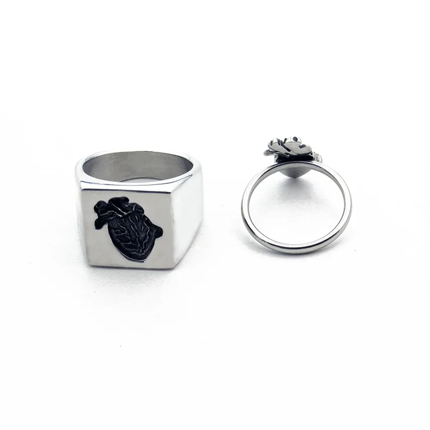 V Attract Boho Heart Design Ring For Girls Men Women And Couple Modern Wedding Engagement Stainless Steel Set | Украшения и
