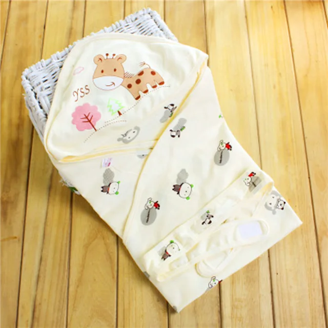 Newborn Baby Swaddle Wrap Blanket Cotton Printed Muslin Flannel