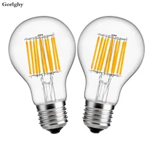 1 шт. светодиодный светильник A60 10 Вт E27 COB ретро декоративная лампа в стиле Эдисона винтажный светильник накаливания Теплый Холодный белый 185-265 в