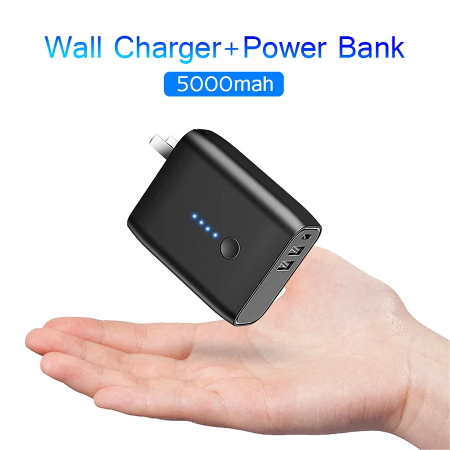 

Portable Phone External Battery Power Bank Charger Mini Power-bank Mobile Fast Charge Powerbank for iPhone X Samsung S8 5000mah