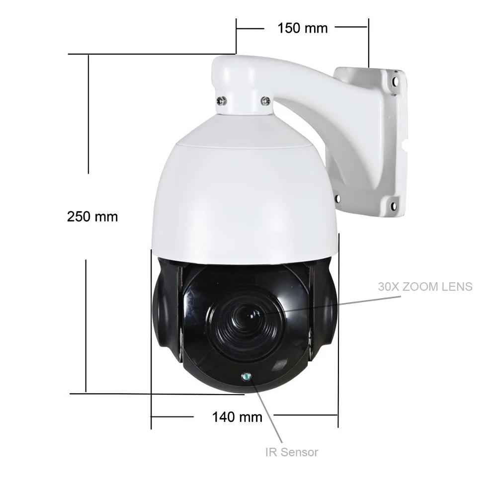 New 5MP 30X MINI PTZ Dome Camera 1080P  Middel  Speed PTZ AHD Camera 50M IR Outdoor  with RS 485 UTC function CCTV Camera