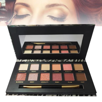 

ZD Brand Eye Makeup 12 Colors Matte Shimmer Eyeshadow Palette Natural Shades With Brush Smoky Pressed Powder Eye Shadow F2188