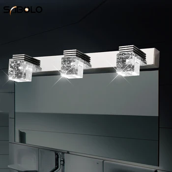 

Crystal Bathroom Mirror Lighting Led Wall Lamps Bathroom Light Modern Stainless Steel LED Mirror Light Home Lighting