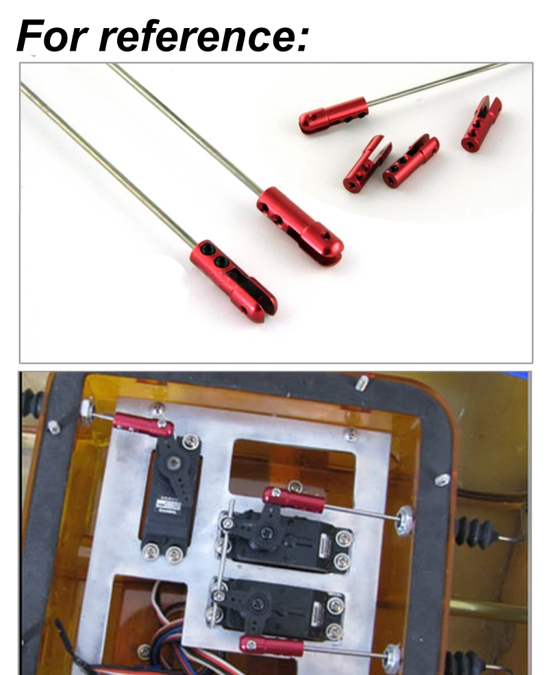 10 шт. M2 алюминиевый сплав тяга сервопривода патрон скобы 2 мм рулевое управление металлический зажим для RC Самолет/Электрический бензин лодка