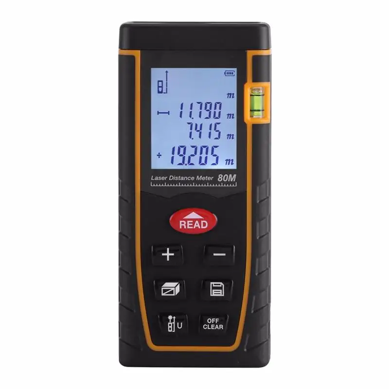 laser distance meter SW-T80 80m 262ft laser Bubble level range finder Building measure tape testerTools infrared rangefinder