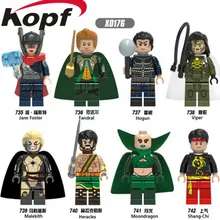 Única Venda Super Heróis Thor Jane Foster Shang-Chi Fandral Hogun Malekith Modelo de Construção Tijolos Blocos Crianças Brinquedos de Presente X0176