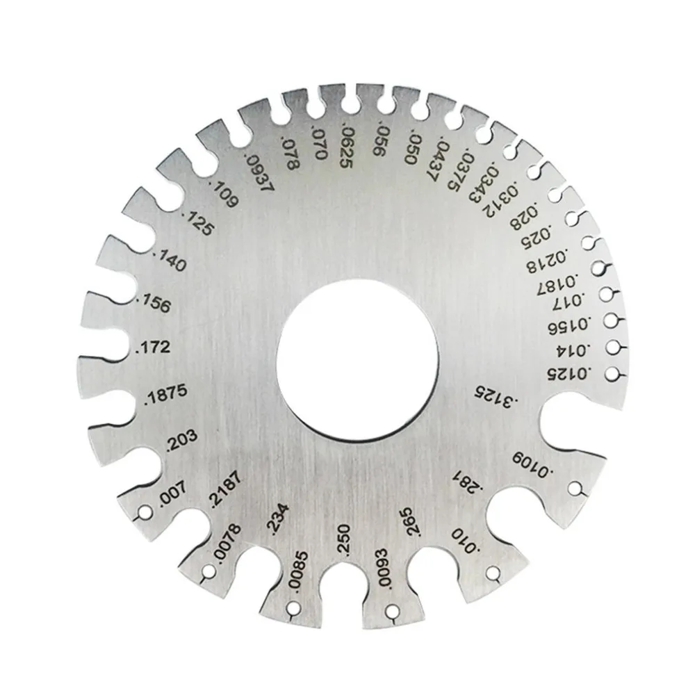 2017 New Stainless Steel 0 36 Round Wire Thickness Measurer Tester