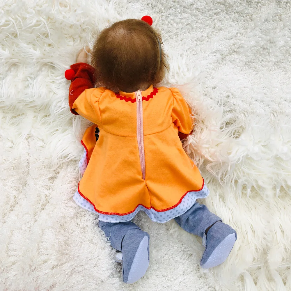 18 дюймов Boneca Reborn мягкий хлопок тело силиконовые виниловые куклы Reborn Baby Doll новорожденный реалистичный Bebe Кукла Reborn подарок на день рождения