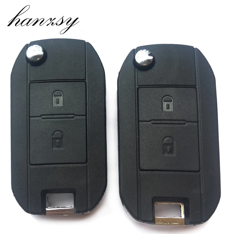 

2 buttons Car Remote key shell For Citroen C1 C3 Peugeot 307 206 207 Modification Flip Key Case housing casing blank Fob Cover