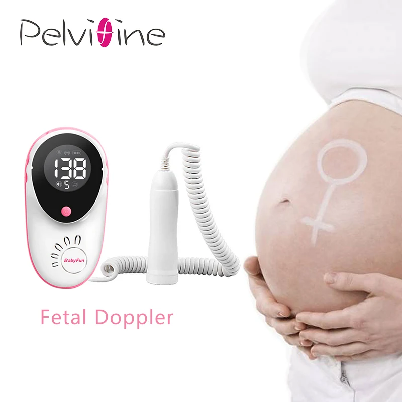 

Pelvifine CFDA Baby Fetal Doppler LCD Portable contec Ultrasound heartbeat fetal heart monitor Pregnant Women Doppler Sensor