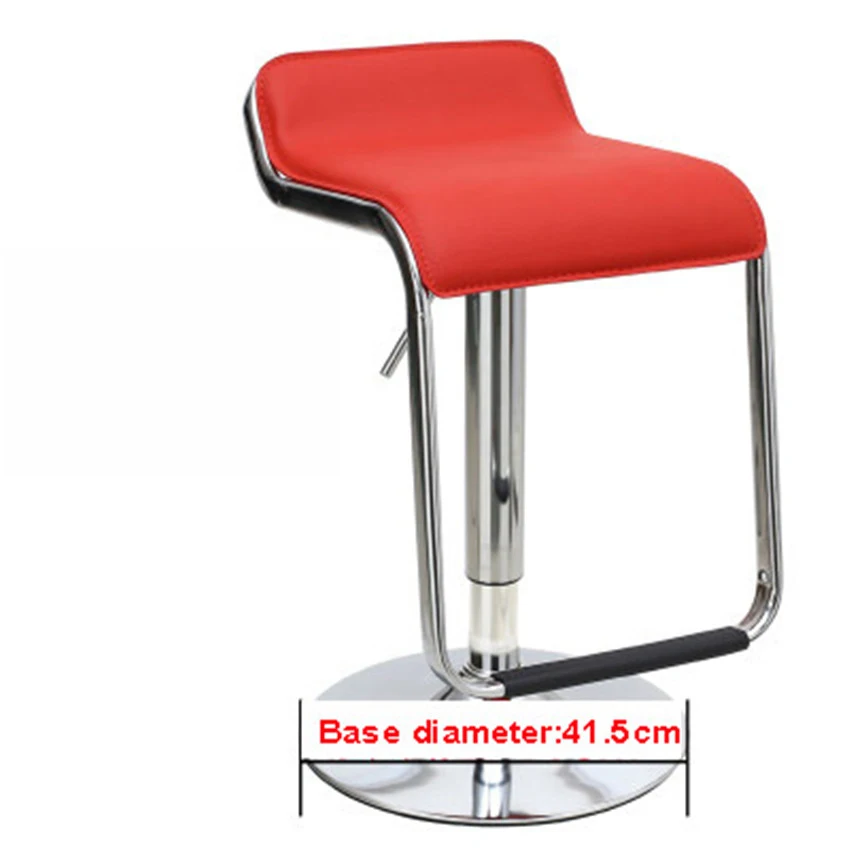 Подъемный поворотный барный стул на стойке вращающийся 56-76 см регулируемый по высоте барный стул из искусственной кожи мягкая подушка высокий табурет - Цвет: Luxury type-Red