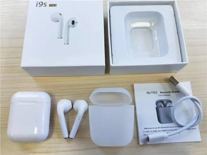 Billig I9S Tws Ohrhörer Drahtlose Kopfhörer Manuelle Paarung Kopfhörer mit Silikon Fall für Lade Basis für Iphone Samsung xiaomi