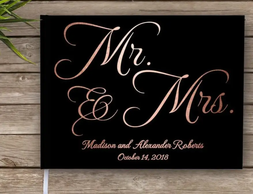 personalized-silver-Wedding-Mr-Mrs-Guest-Book-Sign-In-Custom-wedding-journals-Instant-Photo-ablums-guestbook