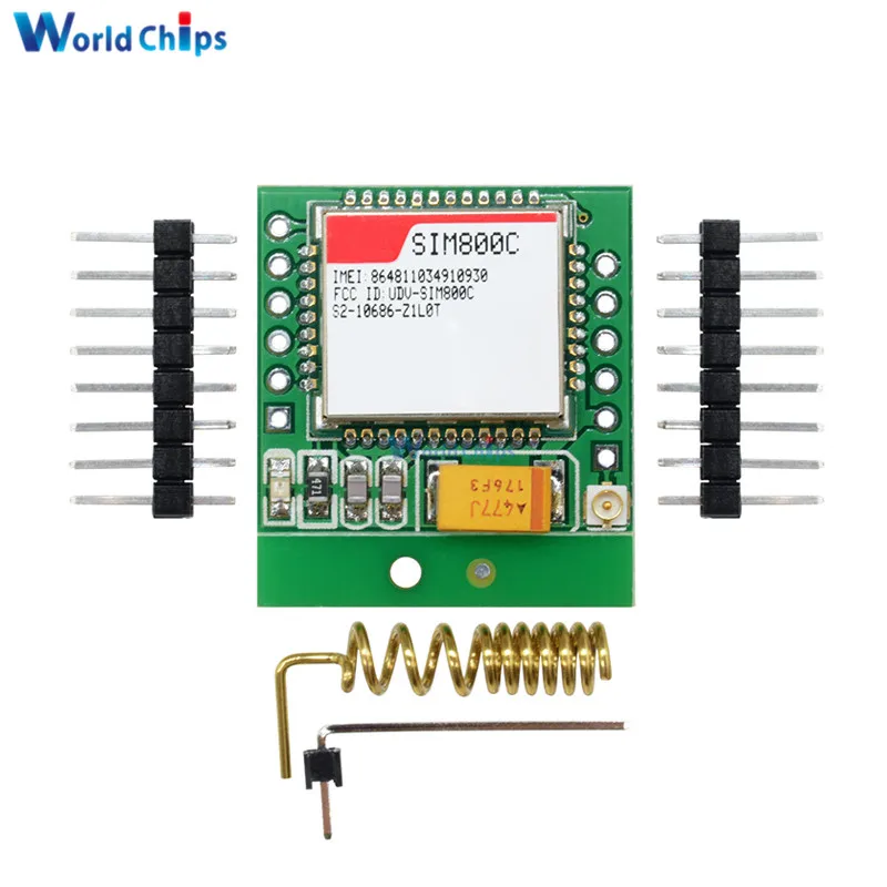Маленький размер SIM800C GSM GPRS модуль заменить SIM800L SIM900A STM32 микроконтроллер 51 оснащен
