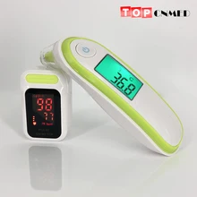 Инфракрасный медицинский термометр ушной и лоб термометр/цифровой Пульсоксиметр(T1+ 85LED