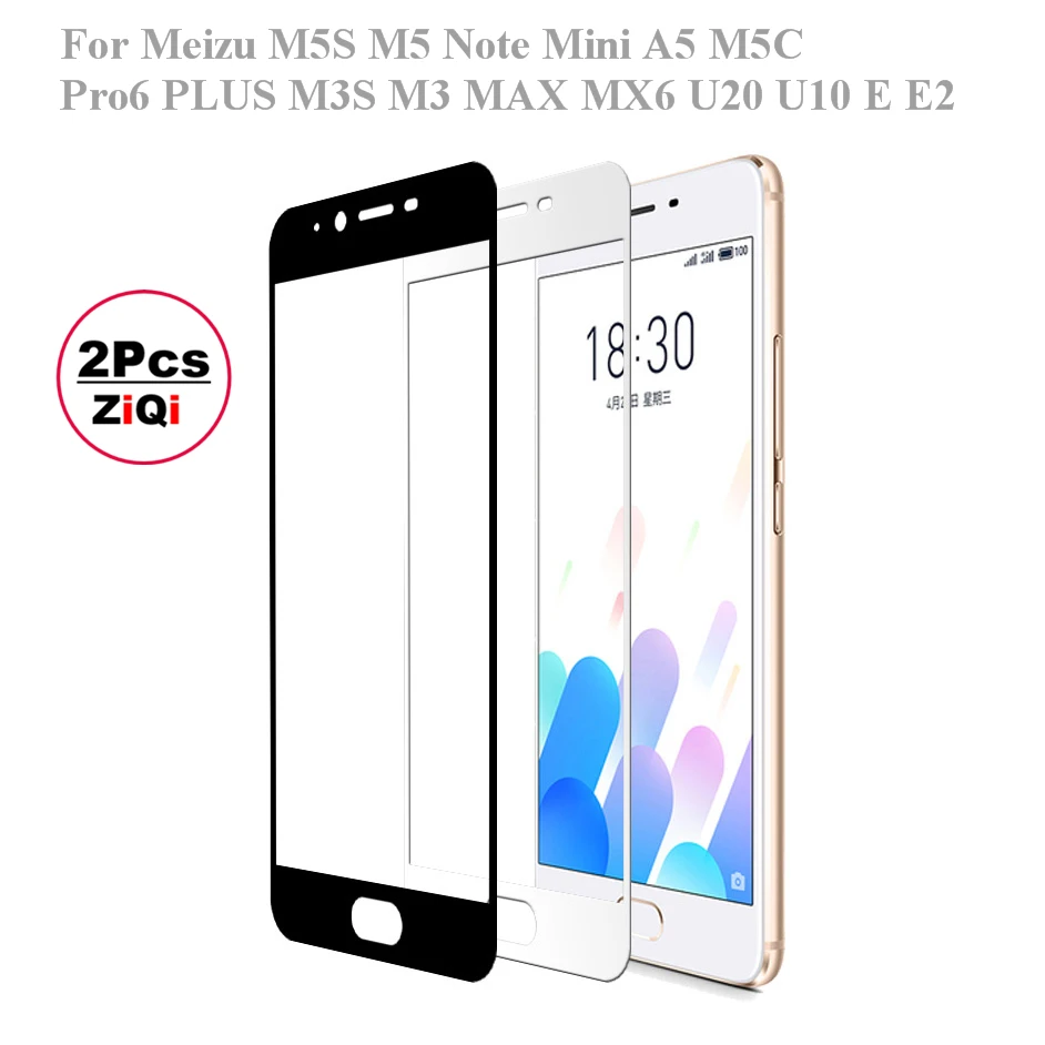 2 предмета полное покрытие закаленное Стекло для Meizu M5S M5 Примечание Мини A5 Pro6 плюс