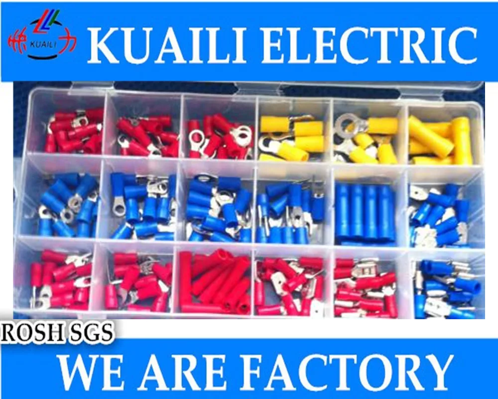 

175pcs Assorted Insulated Terminal Assortment Kit Electrical Terminator