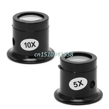 

JAVRICK 5X 10X Monocular Magnifying Glass Loupe Lens Jeweler Tool Eye Magnifier Jewelry Tool