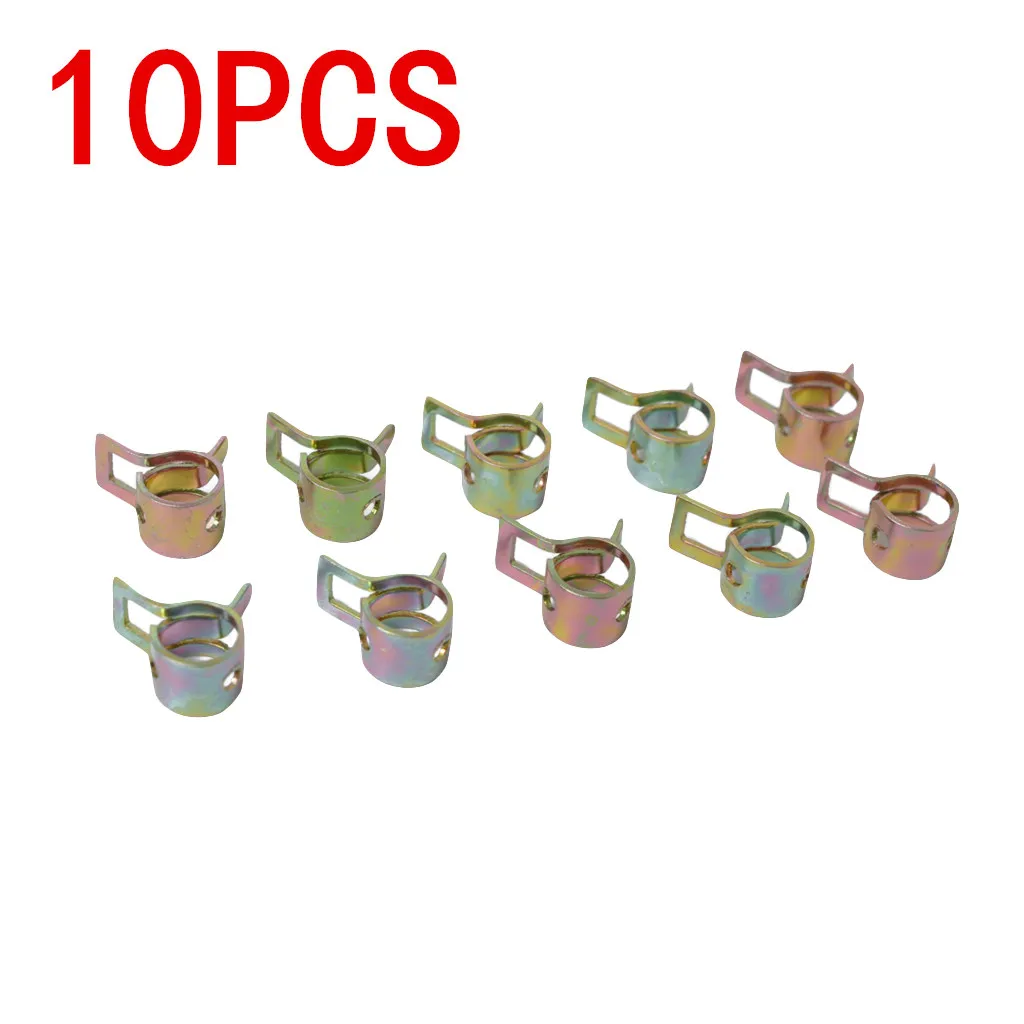 

Car Spring Clip Fuel Line Hose Clip Water Pipe Air Tube Clamp Fastener 6 size high quality spring steel 65MN car accessories 8Z