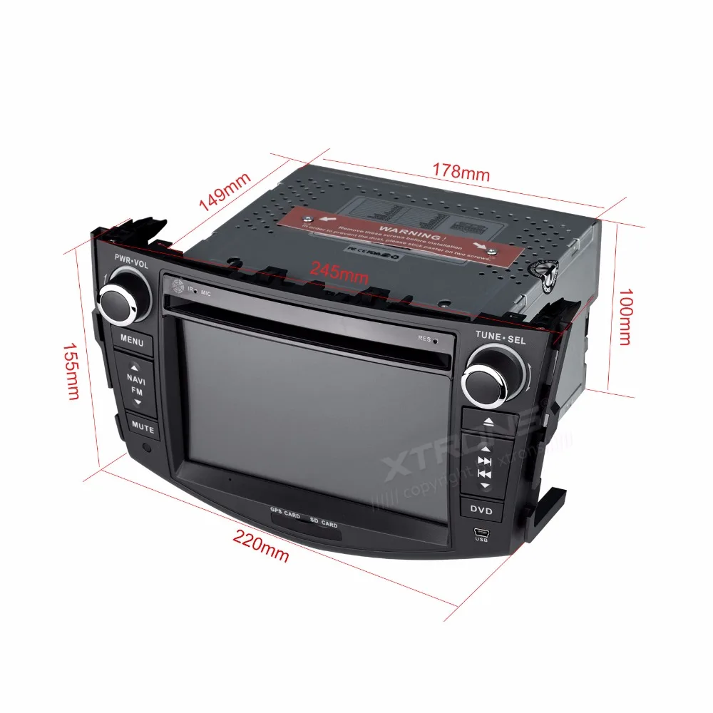 Sale XTRONS 7" HD Touch Screen 2 din Car stereo Radio DVD Player SWC USB SD GPS For Toyota RAV4 2006 2007 2008 2009 2010 2011 2012 4