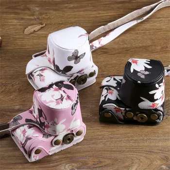 

Butterfly Pattern PU Leather Camera bag with Shoulder Strap Bag Hard Case Cover Pouch for Sony A6000 A6300