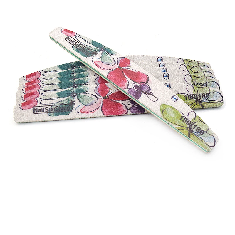 

Double Sidede Nail Art File 10Pcs For UV Gel Polish Nail File Buffer Block Manicure Pedicure Tools 180/180