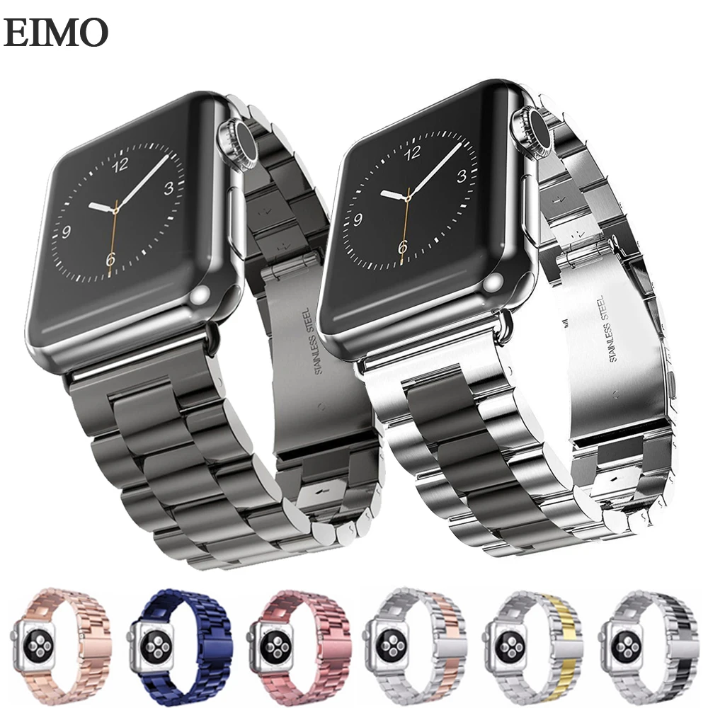 

EIMO Strap for Apple Watch 42mm 38mm Iwatch 3/2/1 Watch band Stainless Steel link Bracelet Replacement Watchband Wrist belt