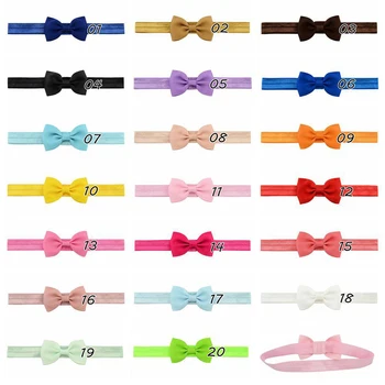 

10Pcs Baby Girls Kids Infant Bowknot Hairband Mini Elastic Hair Accessories Headwear Hearband