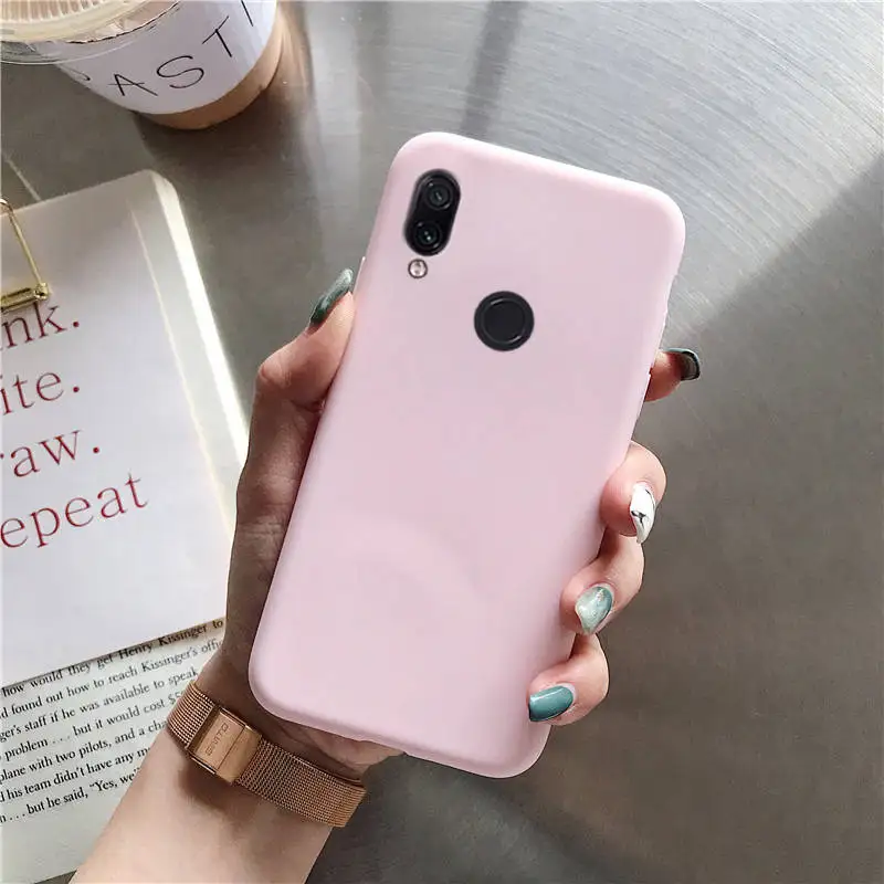 Матовый Силиконовый чехол для телефона huawei nova 5 5i 5t 4 3 3i 3e 2i 2s 2 lite plus Мягкий ТПУ чехол карамельного цвета - Цвет: light pink