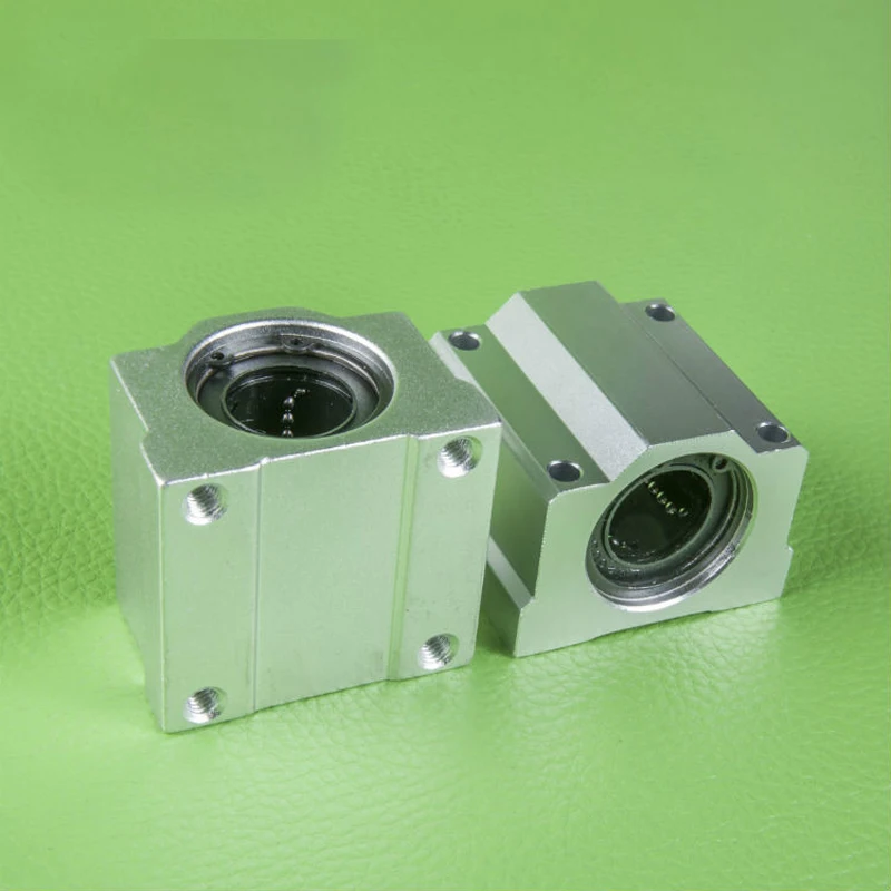 SCS10 12 16 20 Optical Axis Linear Guides Bearing of Shafts Steel Bearing Box Slide Block 2pcs