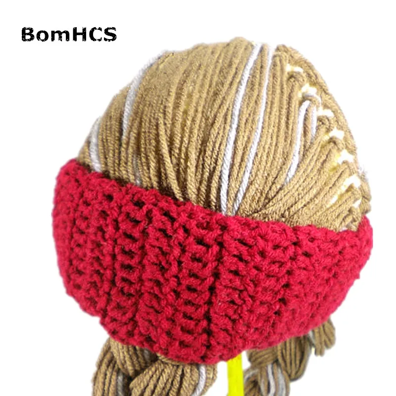 BomHCS Прохладный смешной рок стиль парик шапочка ручной работы вязаная коса шляпа вечерние подарок на Хэллоуин
