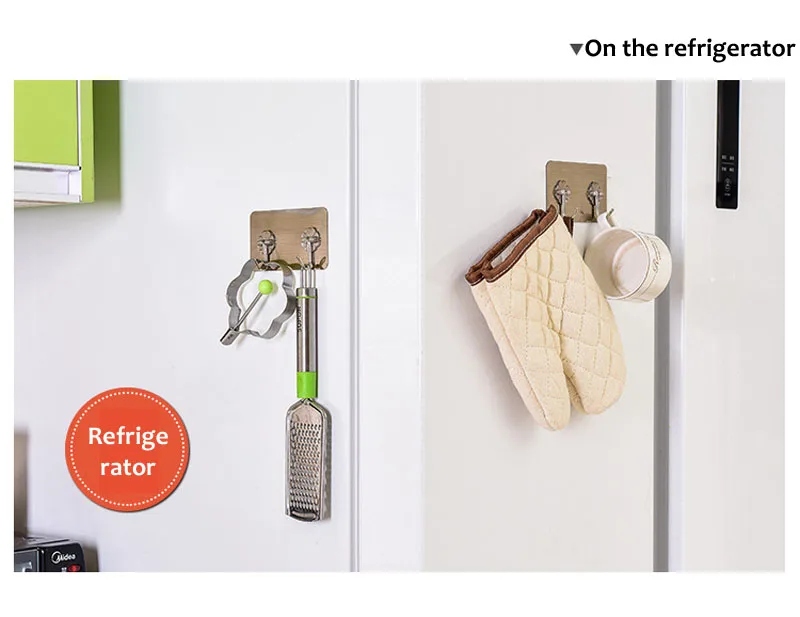 Double Row Wall Hooks For Hanging Self Adhesive Hooks Kitchen Bathroom Hangers Bag Key Wall Hooks Hangers Seamless (11)