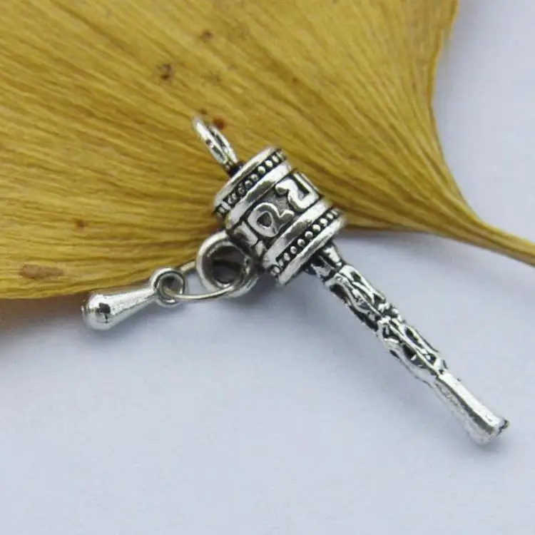 

Fashion Jewelry Findings,Accessories,charm,pendant,Alloy Antique Silver 23*4MM Prayer wheel 10PCS