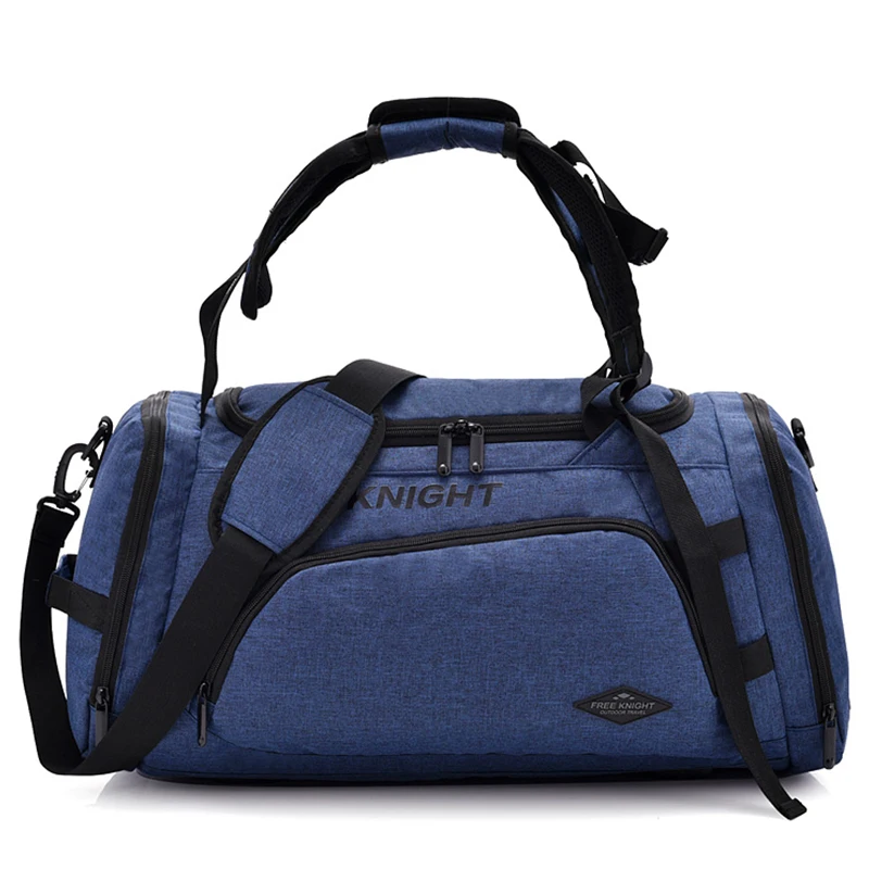 Бесплатный Рыцарь FK0601 большая многофункциональная дорожная сумка для тренировок упражнений походная сумка для хранения обуви Большая вместительная спортивная сумка - Цвет: Blue