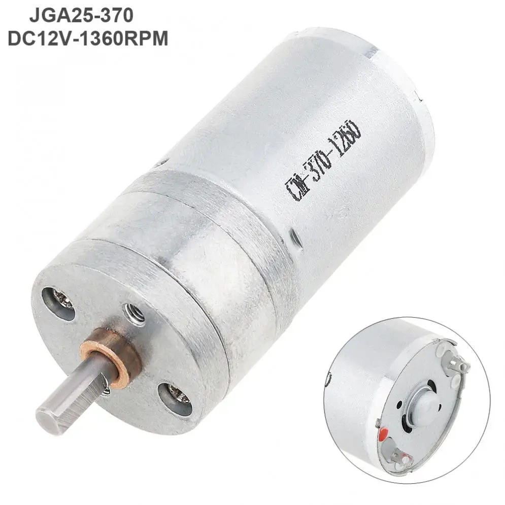 

JGA25-370 DC12V 1360RPM 3W Reducer Motor with High Torque Gear for Electrical Tools / Smart Car / Smart Device