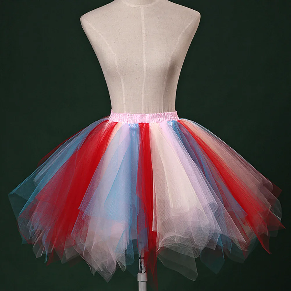 Многоярусные пышныевюбки из тюля многоцветная Женская специальная юбка-пачка одежда балетная танцевальная Пышная юбка-пачка#2
