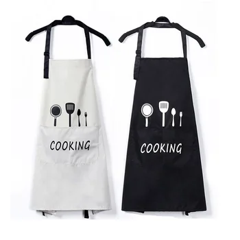 

YUDING fashion printed adult men adjustable Kitchen chefs apron Waterproof Oil-proof Cooking Aprons for Women