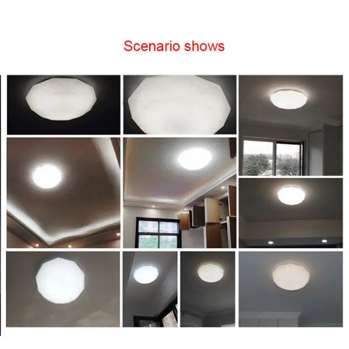 LED Ceiling Lamp Fixture Diamond Shaped Light for Hallway Living Room Kitchen Bedroom DAG-ship