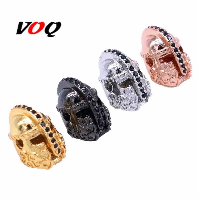 2//5//10pcs Indian Head Paracord Charm Vintage Copper Jewelry Bracelet Spacer Bead