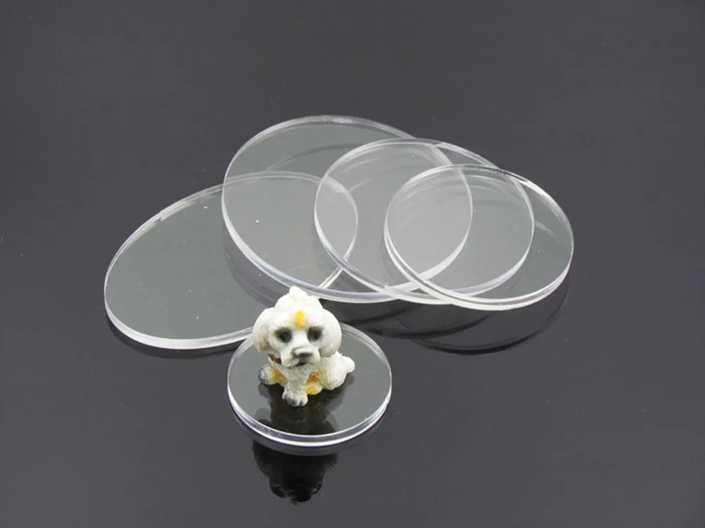 

20pcs Clear Acrylic Round Discs, Plexiglass Laser Cut Round Circle 1/8'', Mini Acrylic Holder for Display