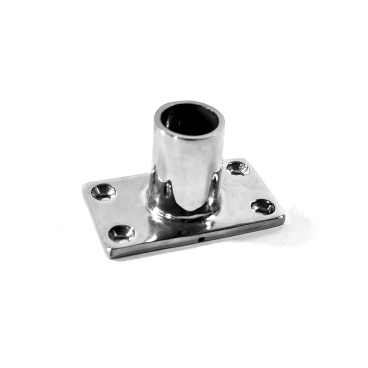 Hand Rail Fitting 60 deg rectangle base 1 1//4/" tube Stainless
