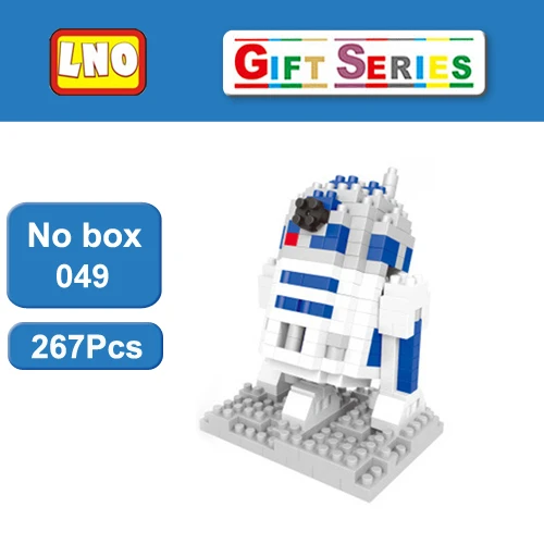 LOZ R2D2 C3PO Wicket фигурки Модель Darth VaderLeia Organa строительные блоки - Цвет: LNO 049 no box