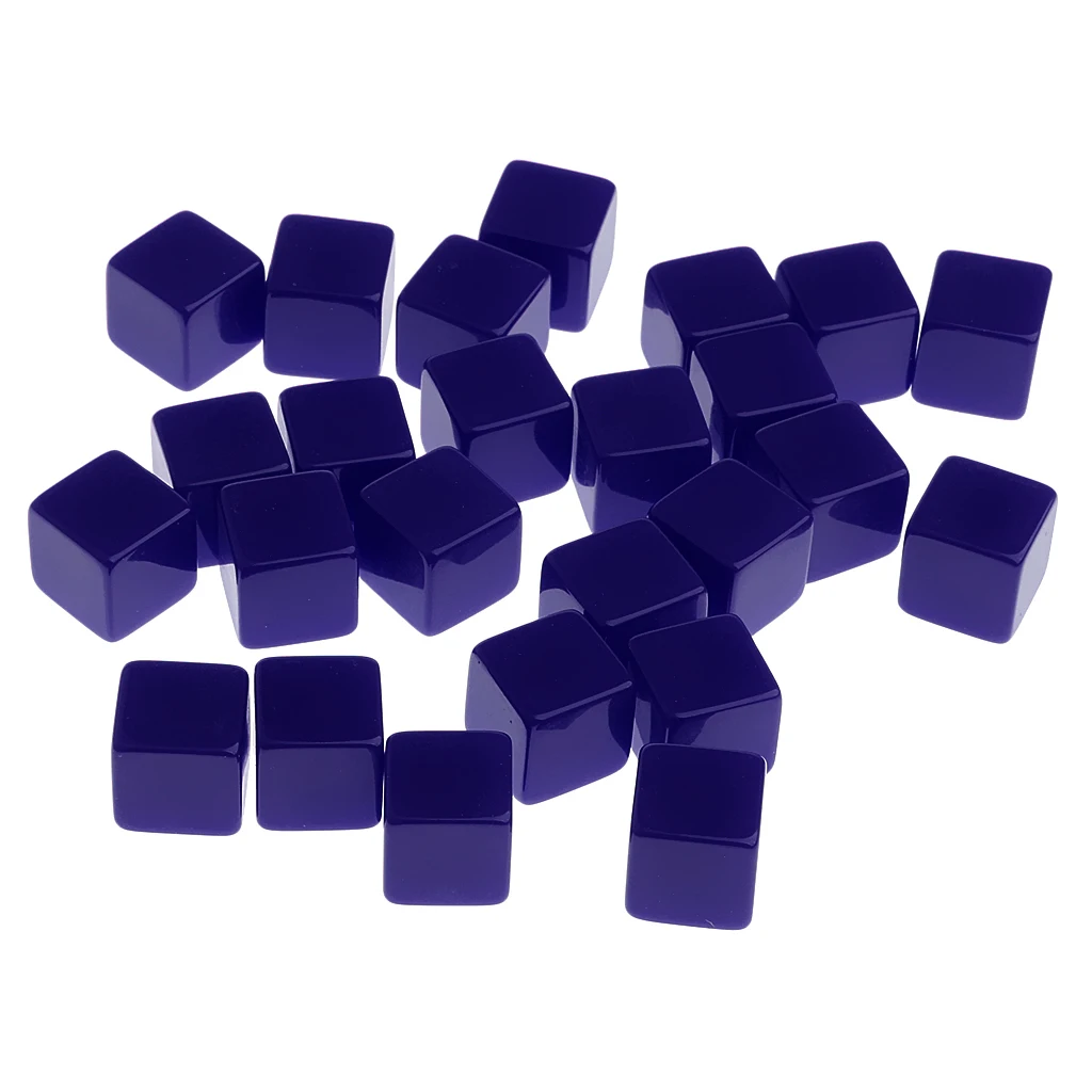 MagiDeal 125Pcs/Pack 12mm Opaque Six Sided D6 Dice Set Blank for Dungeons and Dragons D&D MTG TRPG Players Toys