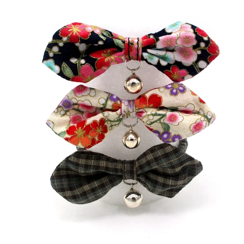 

Dog Cat Pet Bow Tie With Bells Bowknot Kitten Cat Collar Kitten Necktie Collar For Small Medium Cats Dogs Chihuahua Z