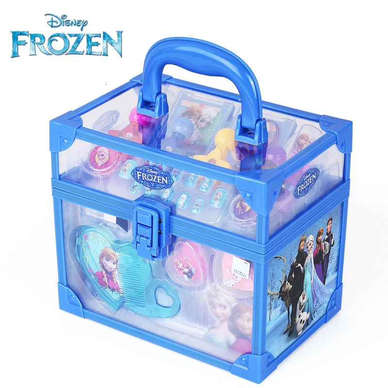 Дисней замороженная красота игрушки макияж коробка набор девочка принцесса Эльза Анна ролевые игры модные игрушки для детей подарок на день рождения