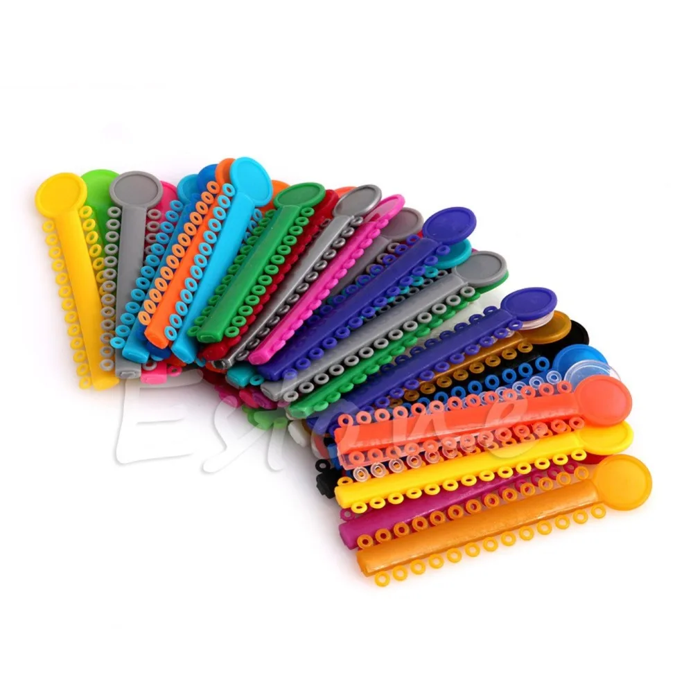 

40 Sticks Multi Color Dental Ligature Ties Orthodontics Elastic Rubber Bands