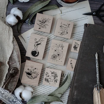 

LoveFrom 1 Pcs Creative Wooden Rubber Stamp Unicorn Stamps Plant Stamp for DIY Scrapbooking Stationery Office School Supply