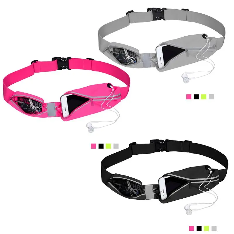 

Waterproof Fanny Packs Waist Bag Reflective Running Phone Pouch Travel Money Belts Bag for Women Men Lycra Fanny Packs