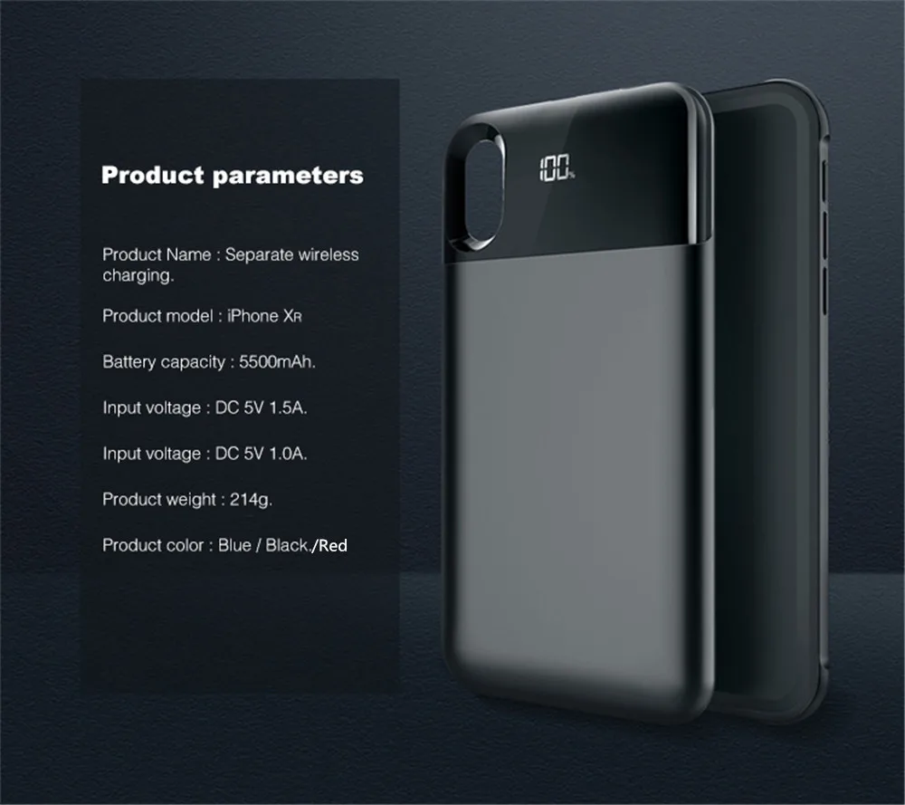 Расширенный чехол для аккумулятора телефона для iPhone X/XS, портативное зарядное устройство для iPhone XR/XS Max, беспроводной магнитный чехол для зарядки