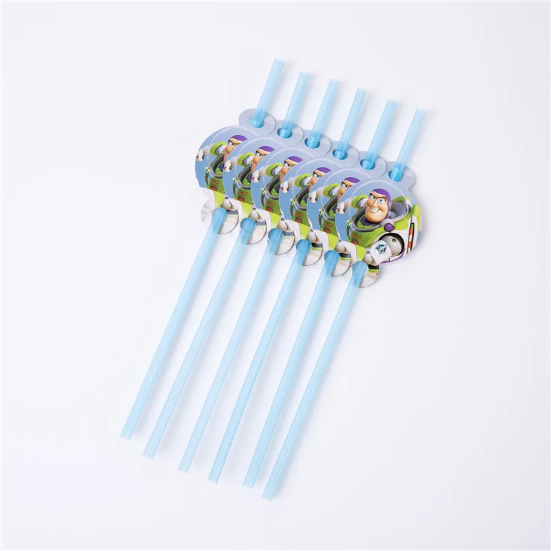 Cartoon Toy Story Disposable Paper Napkins Banner Table Cloth Straws Cup Plates Baby Shower Birthday Party Decoration Supplies